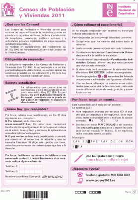 Questionnaire census 2011